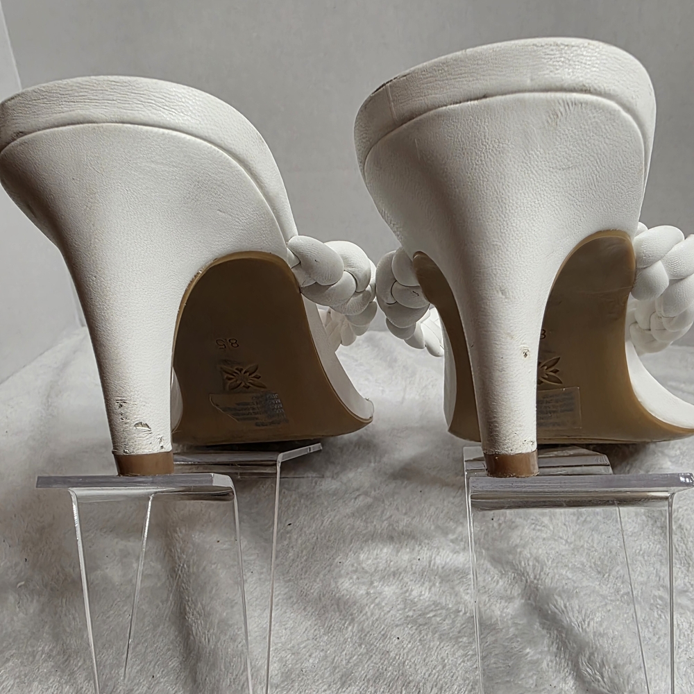 Bcbgeneration White Slide Sandals With Braided St… - image 6